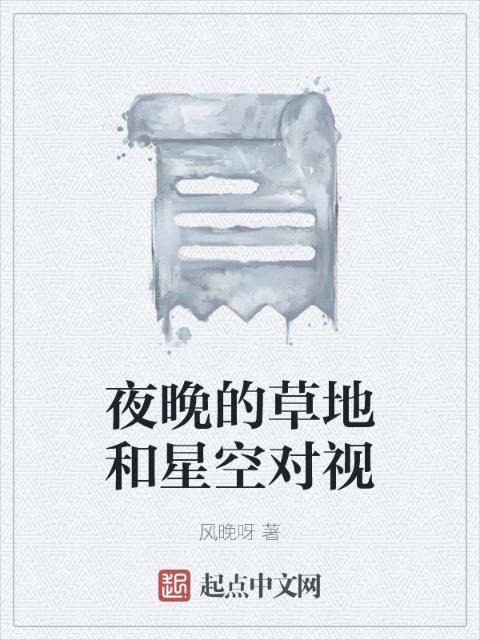 夜晚的草地和星空对视